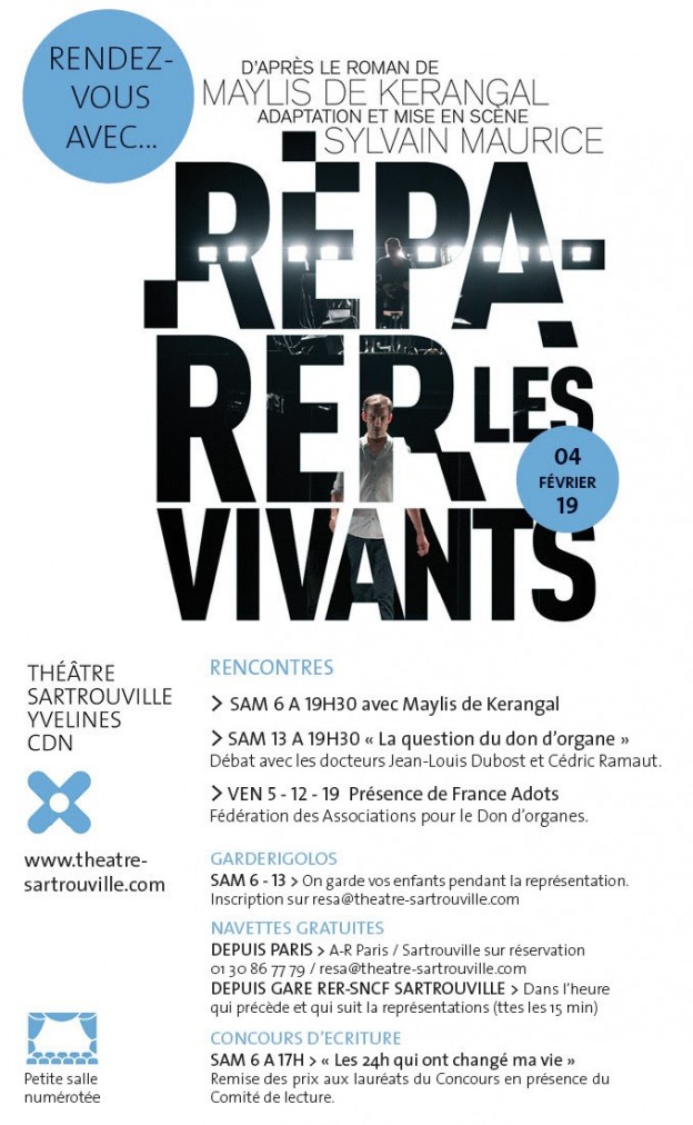04/02/2016 : THEATRE « REPARER LES VIVANTS » de Sylvain MAURICE