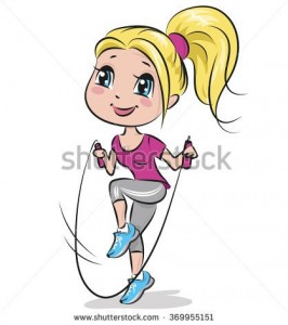 stock-vector-girl-doing-aerobic-exercises-cute-girl-skipping-rope-woman-takes-exercises-girl-engaged-in-369955151